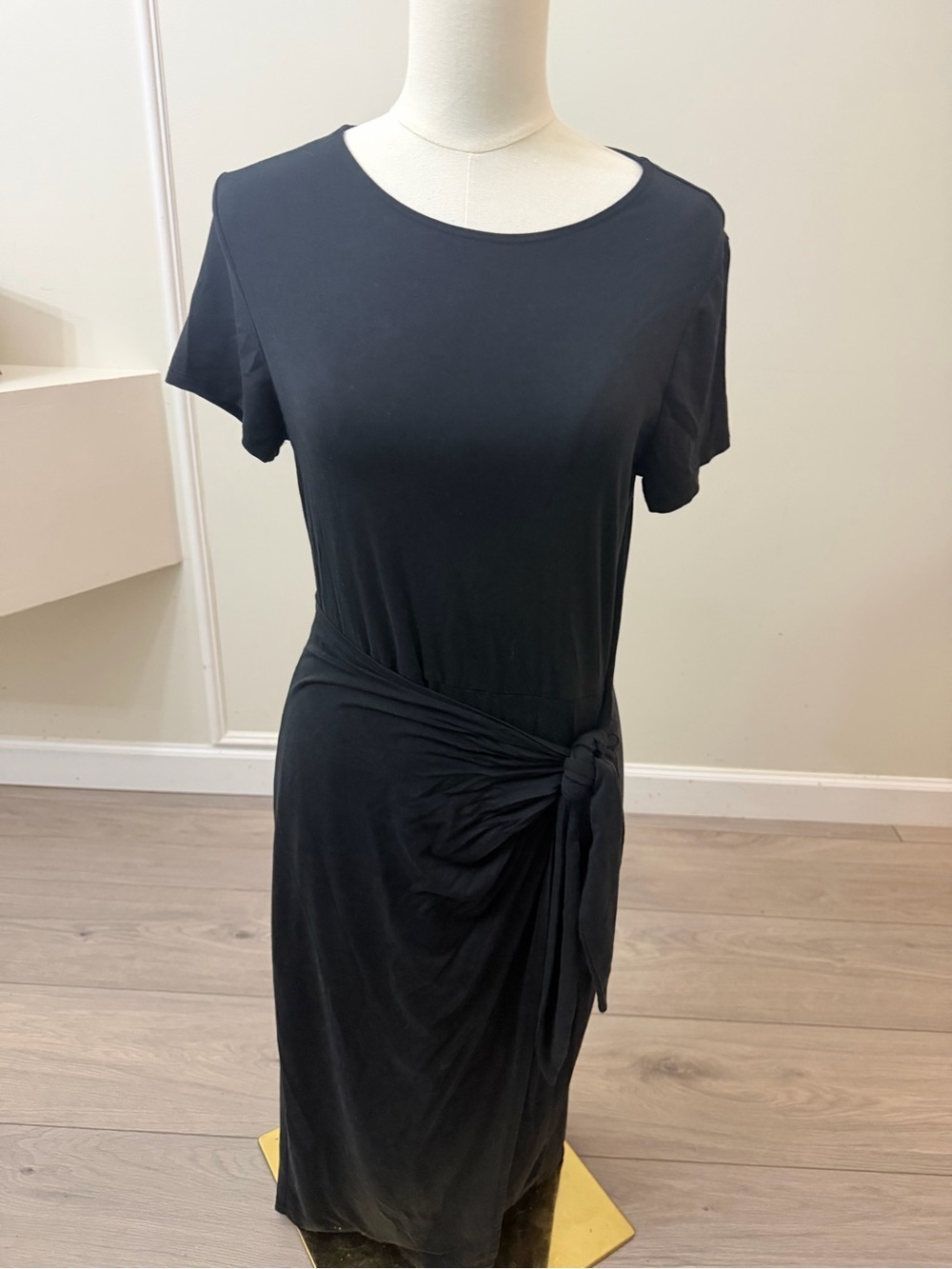 a new day Black Short-Sleeve Side-Tie Maxi Dress - Picture 2 of 8